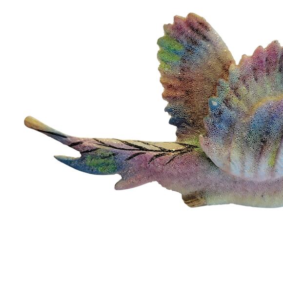Vintage Colorful Enamel Flying Pheasant Bird Brooch Gold Tone Hunting Pin - Picture 5 of 9